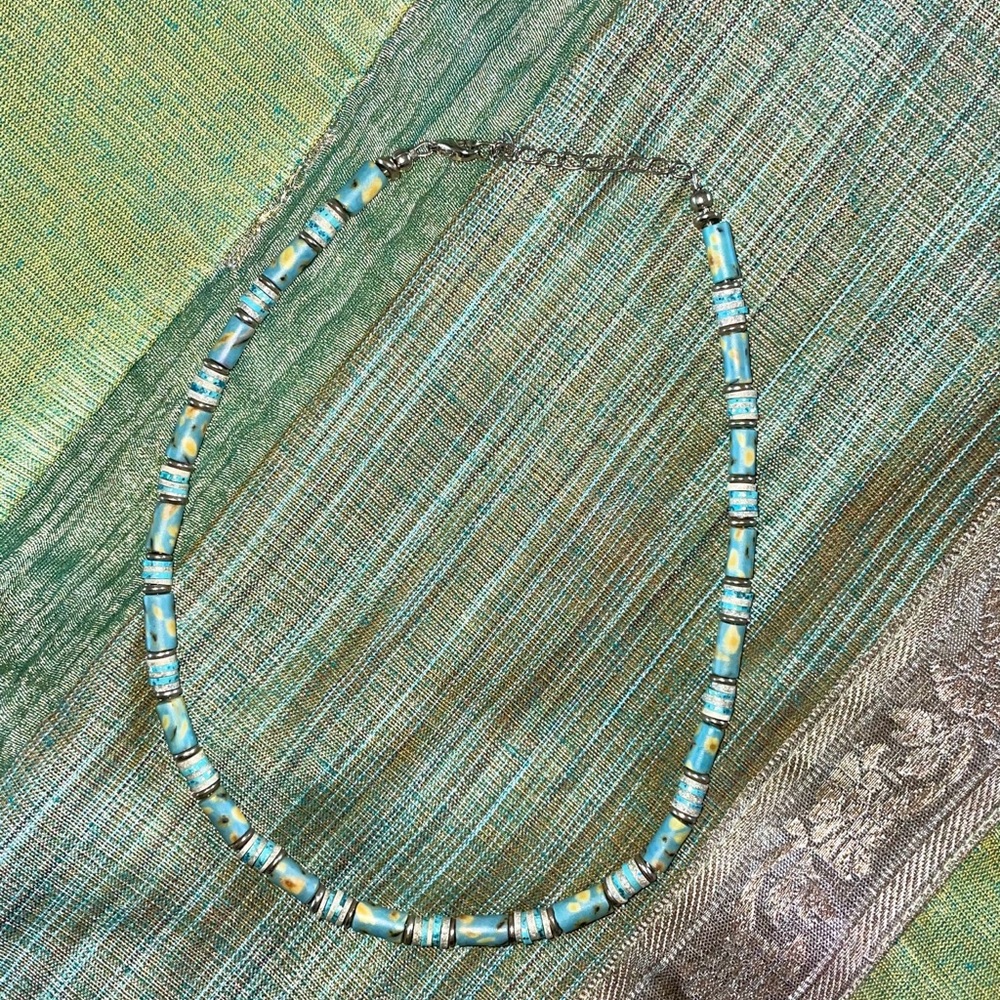 Necklace~Choker Blue stone metal
